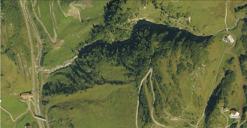 Luftbild Alpe Pazuel Tritt